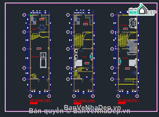 File thiết kế,nhà phố 3 tầng,nhà 4 tầng,kiến trúc 3 tầng,nhà 6 tầng