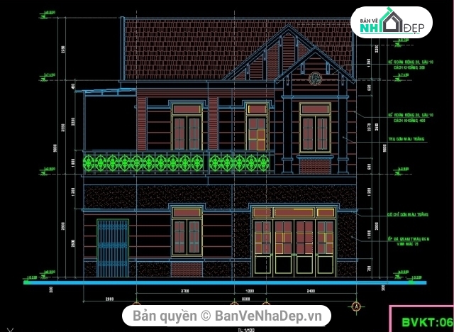 Nhà 2 tầng,nhà phố 8.3x15m,kiến trúc nhà 2 tầng,bản vẽ nhà 2 tầng
