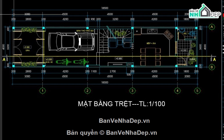 Bản vẽ nhà phố,nhà phố 4 tầng,nhà 4 tầng