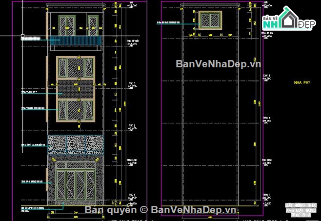 Nhà lệch tầng,Nhà phố 4 tầng,Nhà phố lệch tầng