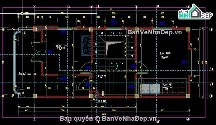 Nhà lệch tầng,Nhà phố 4 tầng,Nhà phố lệch tầng