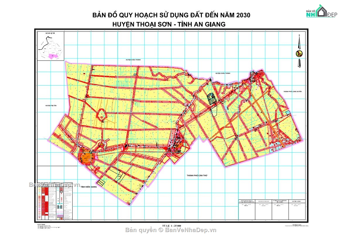 Bản vẽ quy hoạch,quy hoạch sử dụng đất,quy hoạch huyện thoại sơn
