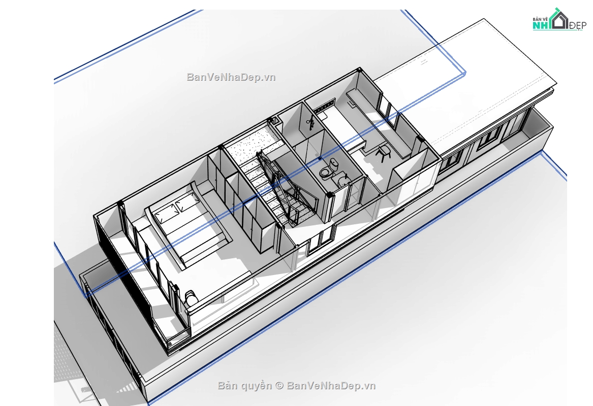Bản vẽ nhà phố,nhà phố 3 tầng,nhà phố 5 x 20m