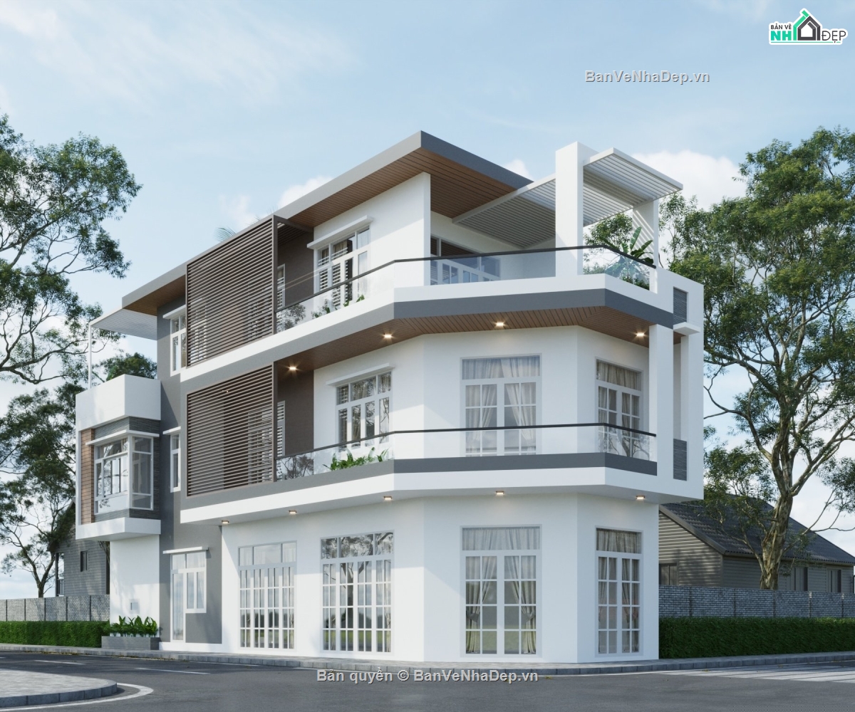 Báo giá [BST]10+ Mẫu Nhà Lô Góc 2 Mặt Tiền 2 Tầng Đẹp Nhất 2023 2023 rẻ  nhất tại yeunoithat.vn