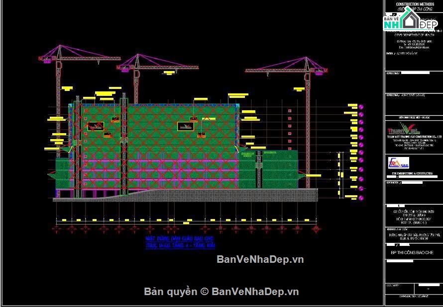 giàn giáo bao che,giàn giáo,nhà cao tầng,bptc giàn giáo