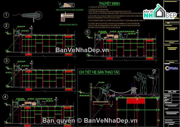 Biện pháp thi công công,Biện pháp thi công cáp dự ứng lực,bản vẽ biện pháp thi công