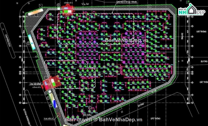 cọc khoan nhồi,file cad cọc khoan nhồi,cad cọc khoan nhồi