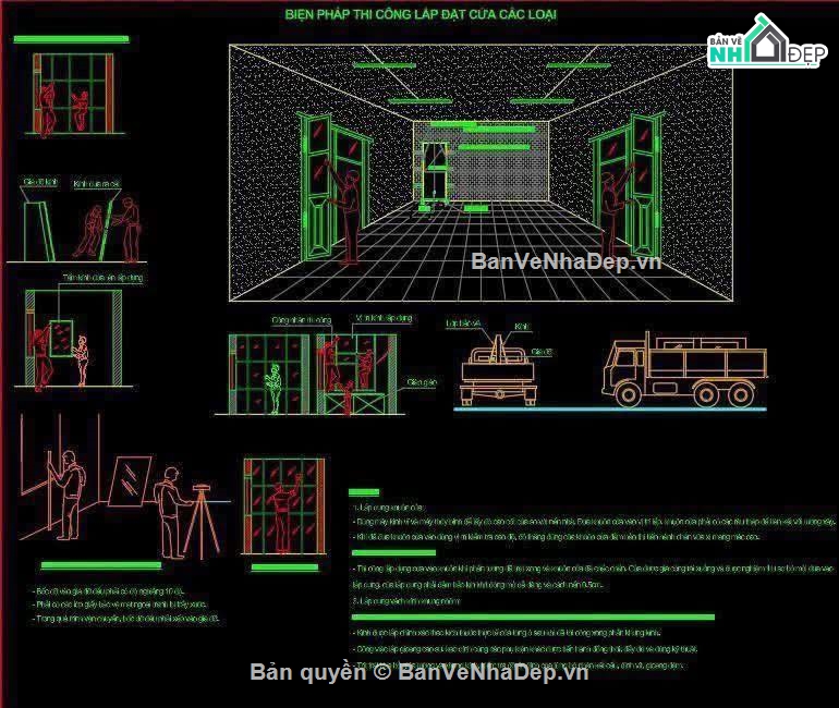 Biện Pháp Thi công trường,biện pháp hoàn thiện,bản vẽ biện pháp thi công