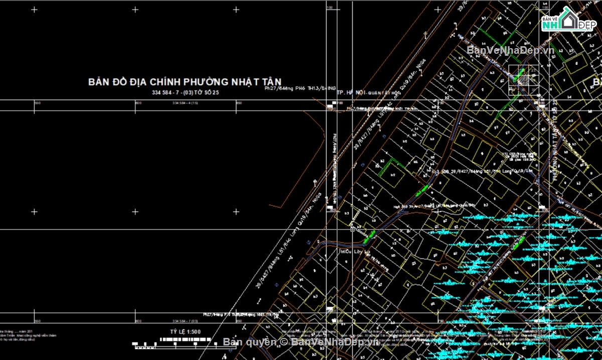 Bản đồ địa chính phường Nhật Tân,Bản đồ phường Nhật Tân-VN2000,Bản giải thửa phường Nhật Tân-VN2000,Quy hoạch phường Nhật Tân-VN2000