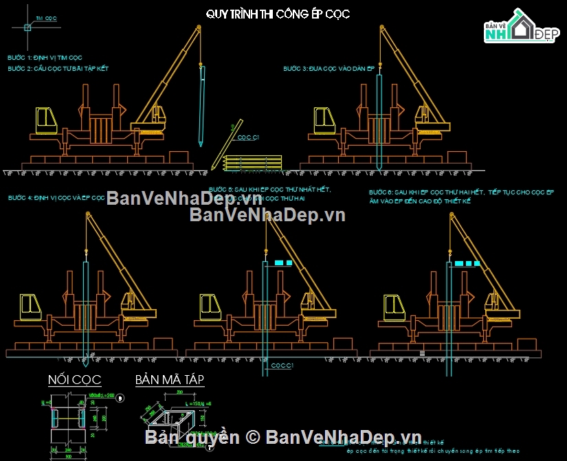 biện pháp thi công nhà,bản vẽ biện pháp thi công,công trình thi công