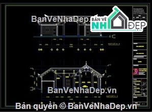 bản vẽ chùa,chùa,cad chùa