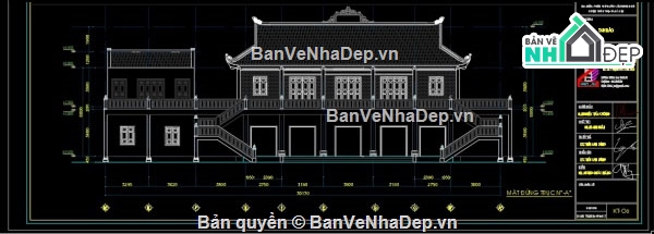 bản vẽ chùa,chùa,cad chùa