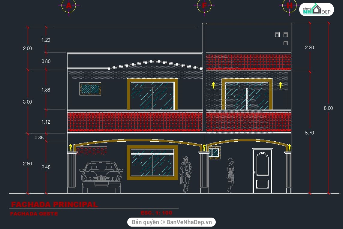 biệt thự 2 tầng 10.5x21.45m,bản vẽ biệt thự 2 tầng,mẫu biệt thự 2 tầng,biệt thự 2 tầng đẹp