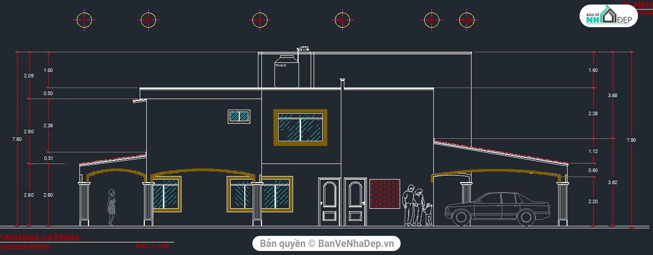 biệt thự 2 tầng 10.5x21.45m,bản vẽ biệt thự 2 tầng,mẫu biệt thự 2 tầng,biệt thự 2 tầng đẹp