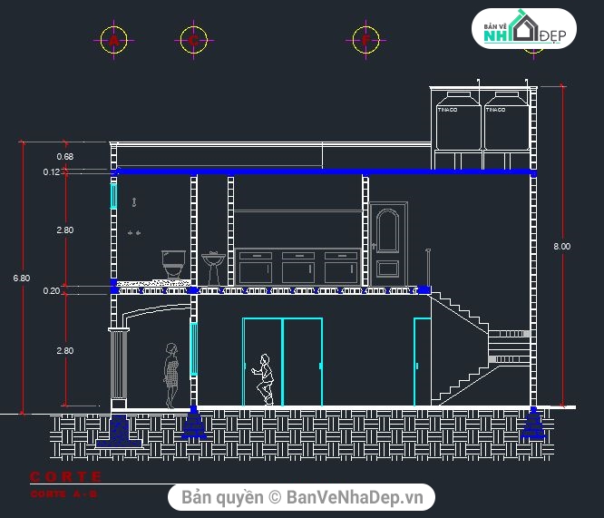biệt thự 2 tầng 10.5x21.45m,bản vẽ biệt thự 2 tầng,mẫu biệt thự 2 tầng,biệt thự 2 tầng đẹp