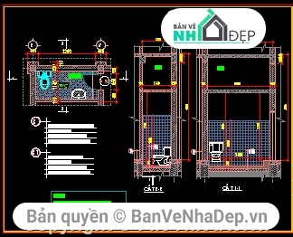 File cad 3 tầng,Biệt thự 8x9.9m,file cad biệt thự 3 tầng,biệt thự 3 tầng,Biệt thự 3 tầng cad