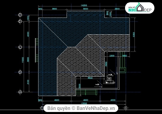 Biệt thự vườn 1 tầng kích thước 11x13m,bản vẽ nhà 1 tầng kích thước 11x13m,Nhà cấp 4 kích thước 11x13m,Bản vẽ nhà vườn 1 tầng kích thước 11x13m