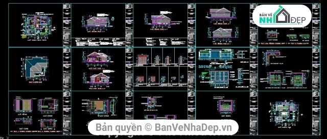 Biệt thự vườn 1 tầng kích thước 11x13m,bản vẽ nhà 1 tầng kích thước 11x13m,Nhà cấp 4 kích thước 11x13m,Bản vẽ nhà vườn 1 tầng kích thước 11x13m