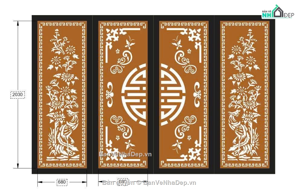 cổng 4 cánh cnc,file cnc cổng 4 cánh,mẫu cổng 4 cánh