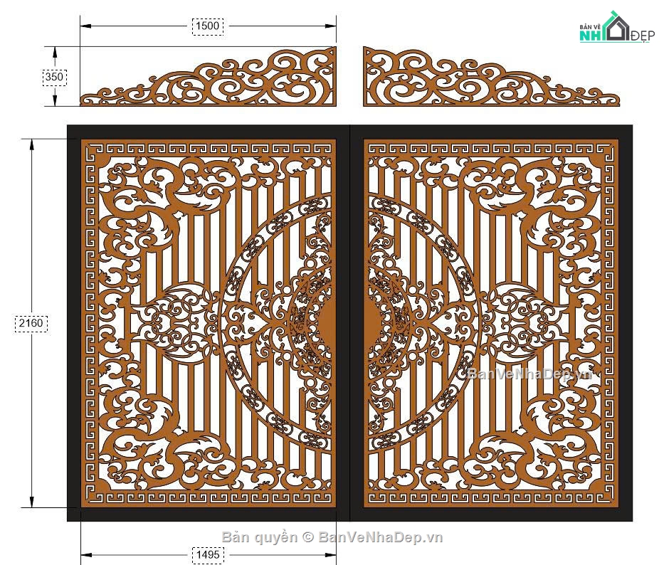 cổng 2 cánh,file cnc cổng 2 cánh,mẫu cnc cổng 2 cánh