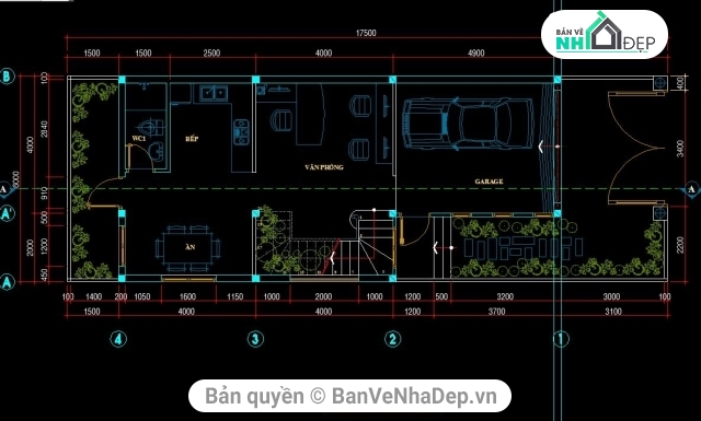 nhà phố 3 tầng,Bản vẽ nhà phố,CAD nhà phố 3 tầng,Mẫu nhà phố 3 tầng,bản vẽ nhà phố 3 tầng 6x17.5m