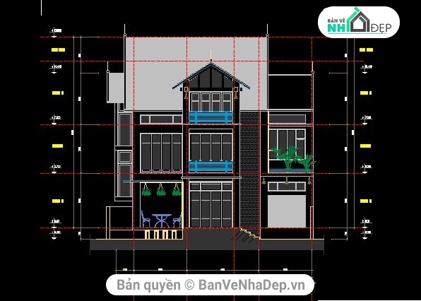 biệt thự hiện đại 14x21.25m,biệt thự đẹp,biệt thự 3 tầng 14x21.25m,bản vẽ biệt thự 3 tầng,thiết kế biệt thự 3 tầng