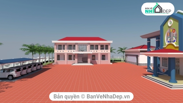 kiến trúc trường mầm non,mầm non 2 tầng,bản vẽ trường mẫu giáo,bản vẽ trường mẫu giáo 2 tầng,Kiến trúc mẫu giáo 2 tầng,trường mầm non 2 tầng