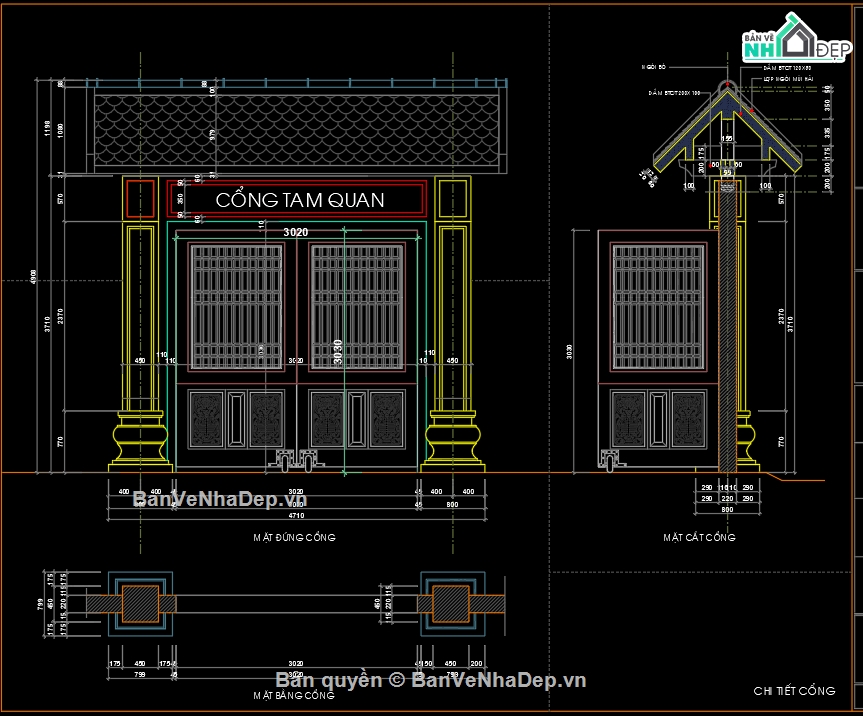 nhà thờ,File cad nhà thờ họ,kết cấu nhà thờ họ,Kiến trúc