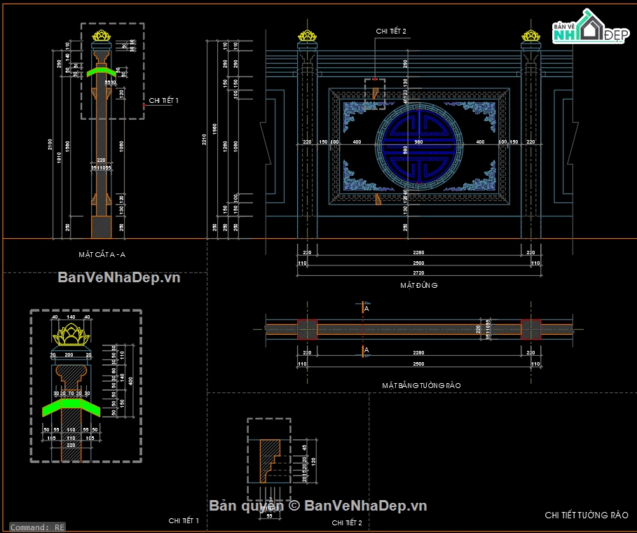 nhà thờ,File cad nhà thờ họ,kết cấu nhà thờ họ,Kiến trúc