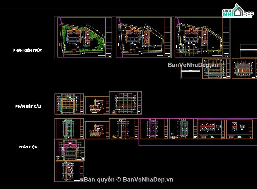 nhà thờ,File cad nhà thờ họ,kết cấu nhà thờ họ,Kiến trúc