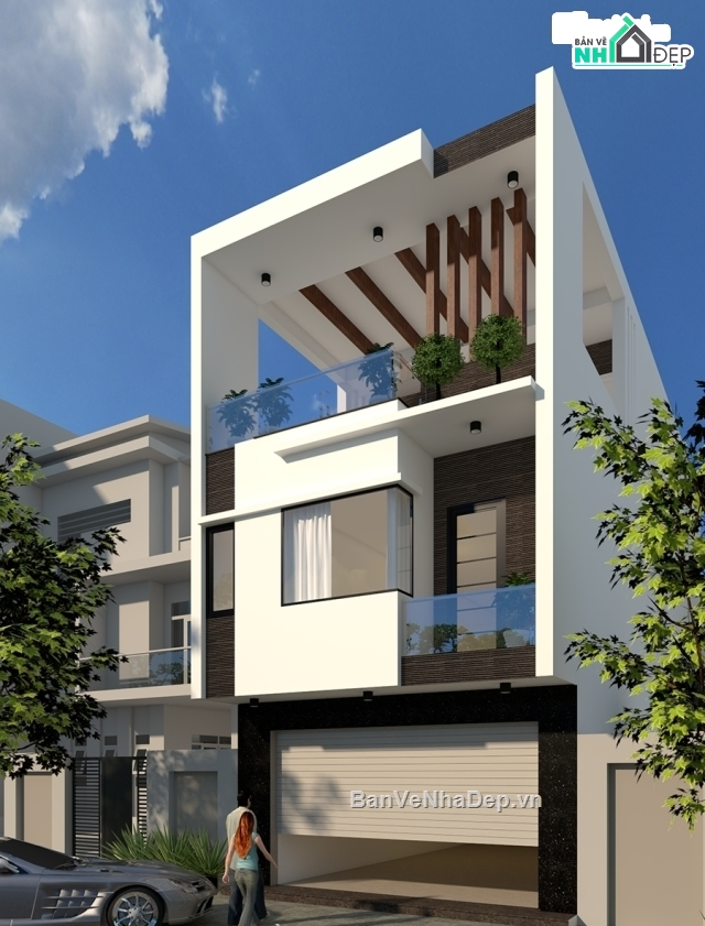 Nhà phố 3 tầng hiện đại,Nhà phố 5.5x16m,Nhà phố 3 tầng 5.5x16m,nhà phố 3 tầng,nhà phố 5.5x16m