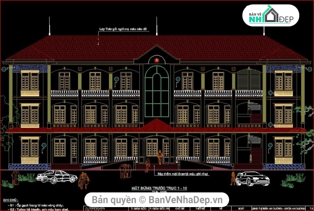 kiến trúc trụ sở,kết cấu trụ sở,kiến trúc UBND huyện,kết cấu UBND huyện,trụ sở UBND huyện An Dương,file cad trụ sở huyện