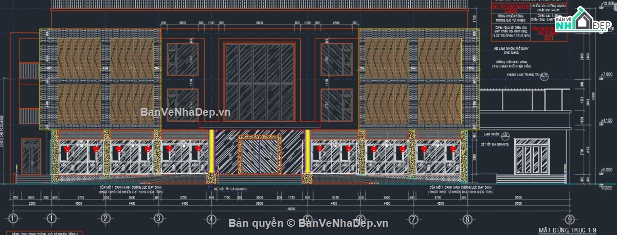 chi tiết,kiến trúc nhà khách,file cad kiến trúc,kiến trúc nhà,autocad,file cad đầy đủ