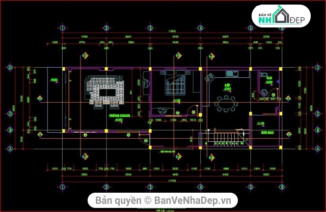 Bản vẽ nhà phố,kiến trúc nhà ở,mẫu nhà 2 tầng,full file cad nhà 2 tầng