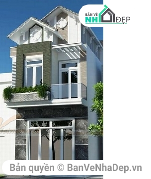 Bản vẽ,Biệt thự,kiến trúc 2 tầng,file auto cad,biệt thự mái thái,bản vẽ autocad