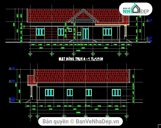 File CAD thiết kế nhà cấp 4 mái Thái sẽ giúp cho bạn có được một bản vẽ chi tiết và chính xác để thực hiện dự án xây dựng của bạn. Bạn sẽ biết được kích thước, đường nét và các chi tiết cần thiết để hoàn thiện một căn nhà cấp 4 mái Thái đẹp và hiện đại nhất.