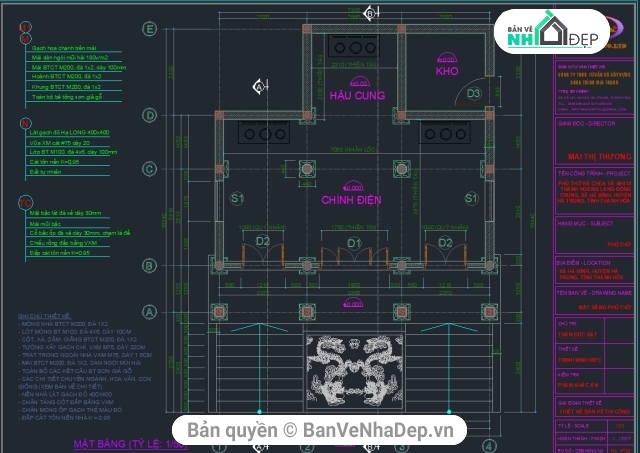 14 Bản vẽ autocad thiết kế nhà thờ miếu công trình tâm linh