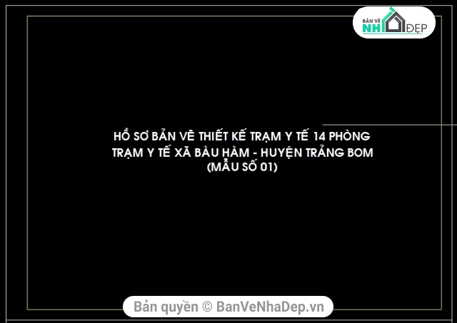 mẫu thiết kế trạm y tế,trạm y tế phường,trạm y tế xã,Bản vẽ trạm y tế 14 phòng,Trạm Y tế 2 tầng 13.8x18.6m