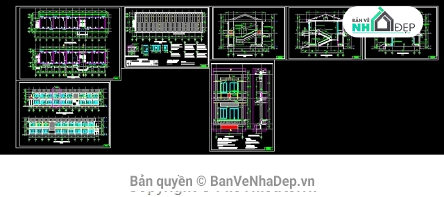 8 bản vẽ đầy đủ Kiến Trúc các công trình xã hội miễn phí Hot