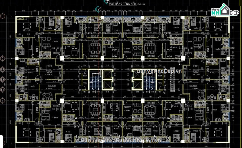 tòa nhà 14 tầng 1 hầm,chung cư 14 tầng 1 hầm,bản vẽ chung cư 14 tầng 1 hầm