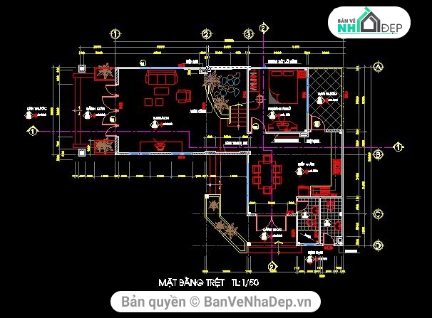 thiết kế biệt thự đẹp,Bản vẽ thiết kế biệt thự,biệt thự 3 tầng 10.2x13m,bản vẽ biệt thự 3 tầng,thiết kế biệt thự 3 tầng