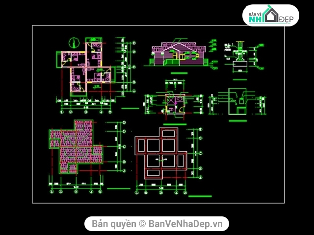 Bản vẽ biệt thự 7x14m,Bản cad thiết kế,Bản vẽ thiết kế CLB,Thiết kế biệt thự,Bản vẽ thiết kế kè