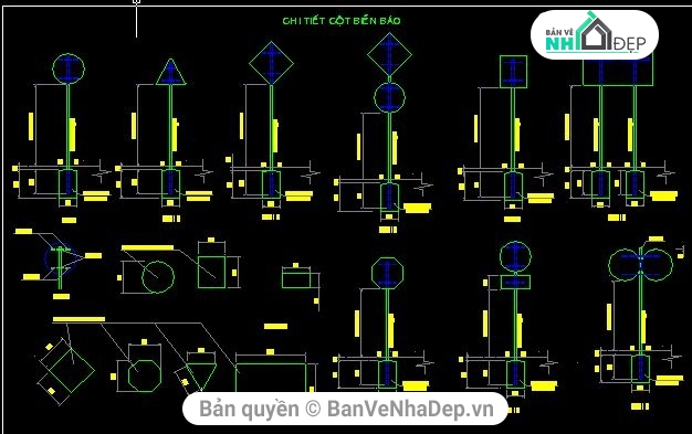 giao thông,bản vẽ giao thông,File cad biển báo,Bản vẽ cad các loại tủ điện,biển báo giao thông,các loại biển báo giao thông