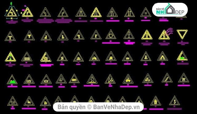 giao thông,bản vẽ giao thông,File cad biển báo,Bản vẽ cad các loại tủ điện,biển báo giao thông,các loại biển báo giao thông