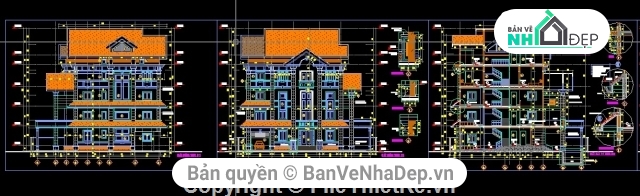 biệt thự 5 tầng,bản vẽ biệt thự 5 tầng 12x18m,biệt thự 12500x18000 đẹp,bản vẽ chi tiết biệt thự 5 tầng
