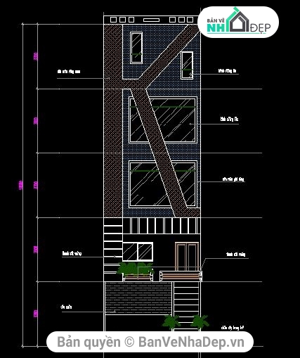 Bản vẽ chi tiết,Bản vẽ kiến trúc nhà,kiến trúc nhà phố,karaoke 5x16.3m,kiến trúc quán karaoke 5 tầng,karaoke 5 tầng