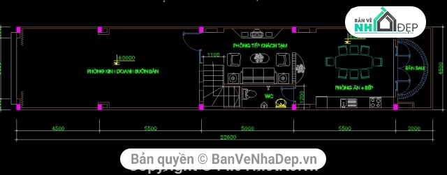 Thiết kế nhà phố lệch tầng,Nhà phố lệch tầng,bản vẽ nhà phố lêch tầng 4.5x24m