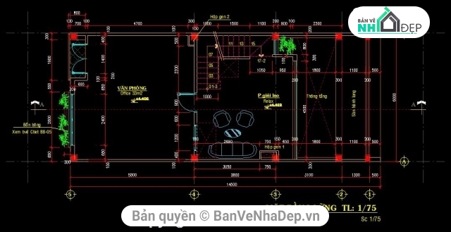 văn phòng 6x14.5m,Hồ sơ thiết kế,thiết kế văn phòng,nhà phố 5 tầng 1 hầm,bản vẽ văn phòng 5 tầng,thiết kế văn phòng 5 tầng