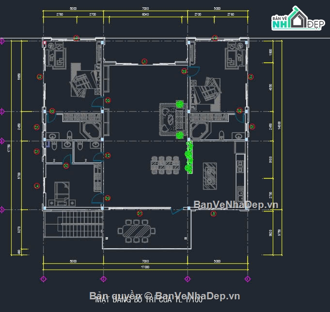 Thiết kế biệt thự,File autocad biệt thự,cad biệt thự,biệt thự sân vườn