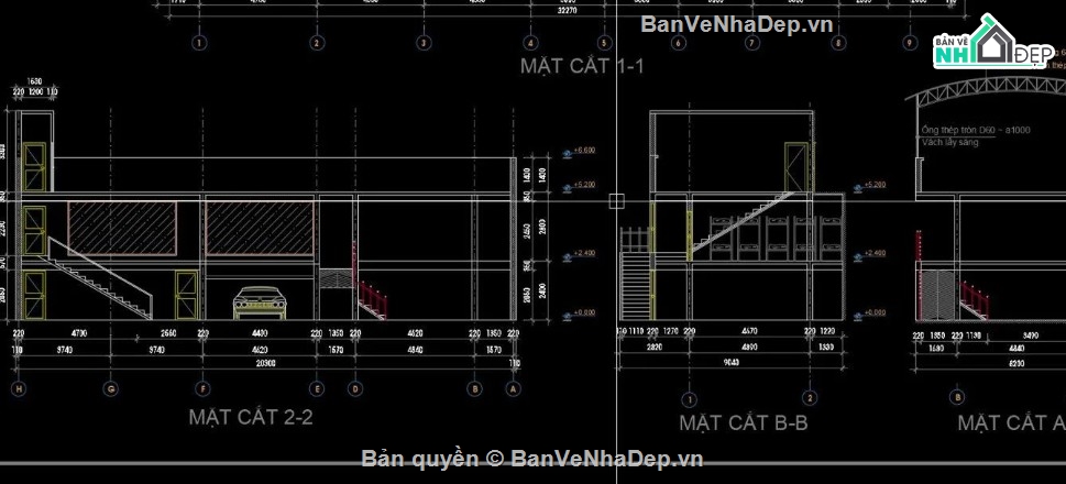 nhà chữ L để xe ô tô,nhà để xe ô tô,nhà để xe ô tô file cad